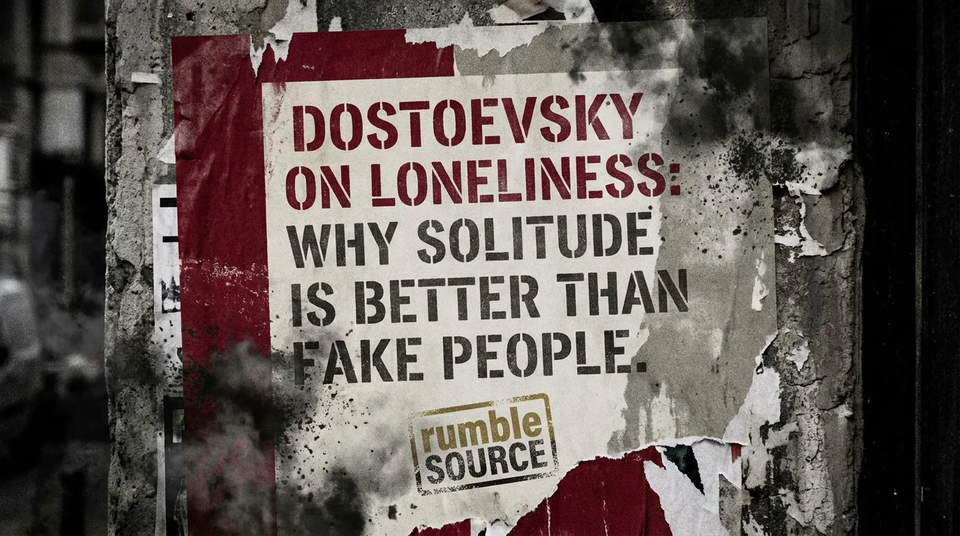 Disruptarian Radio Dostoevsky on Loneliness: Why Solitude Is Better Than Fake People
