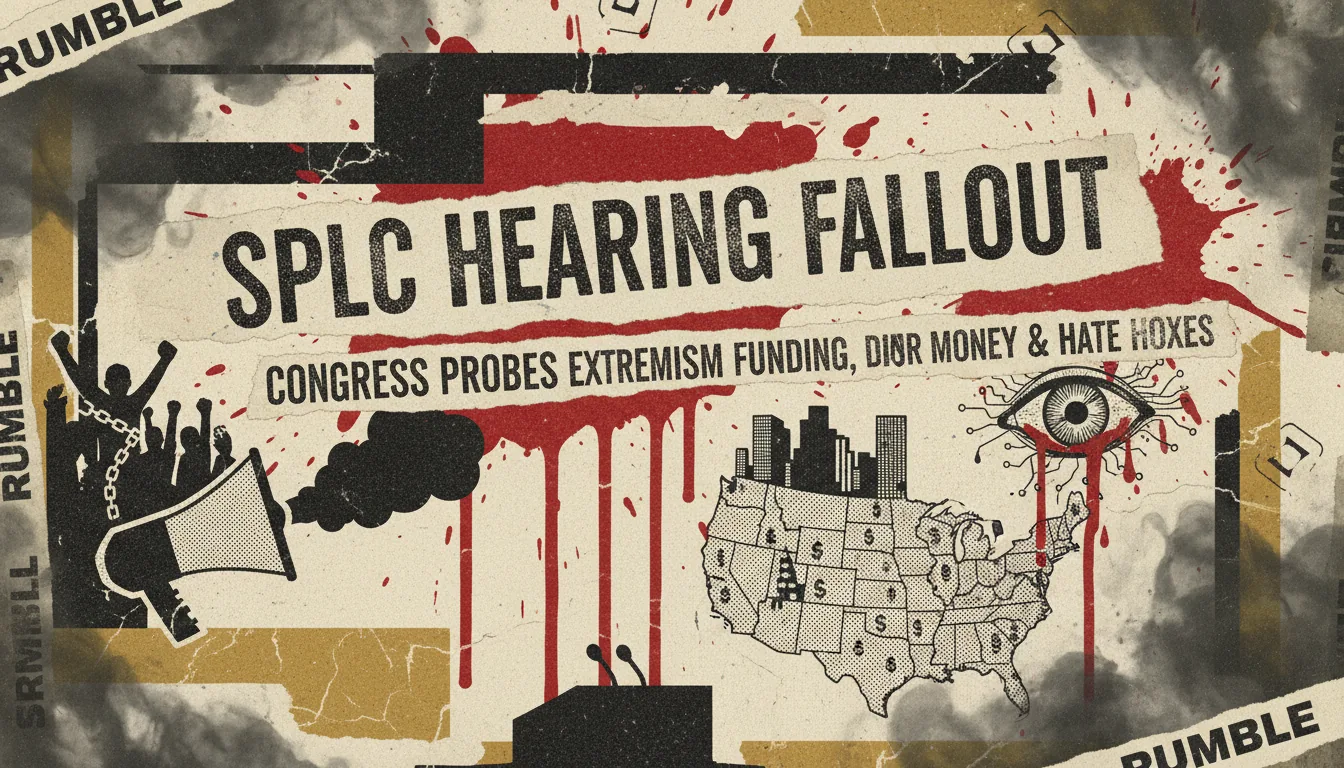 Disruptarian Radio SPLC Hearing EXPLODES: Congress Questions Alleged Funding of Extremist Groups