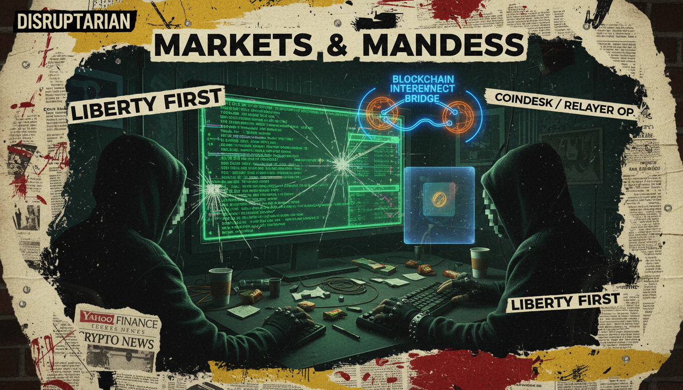 Gritty investigative poster showing a drained crypto bridge, XRP transaction screens, relayer terminals, and torn records under the headline Who Pays?