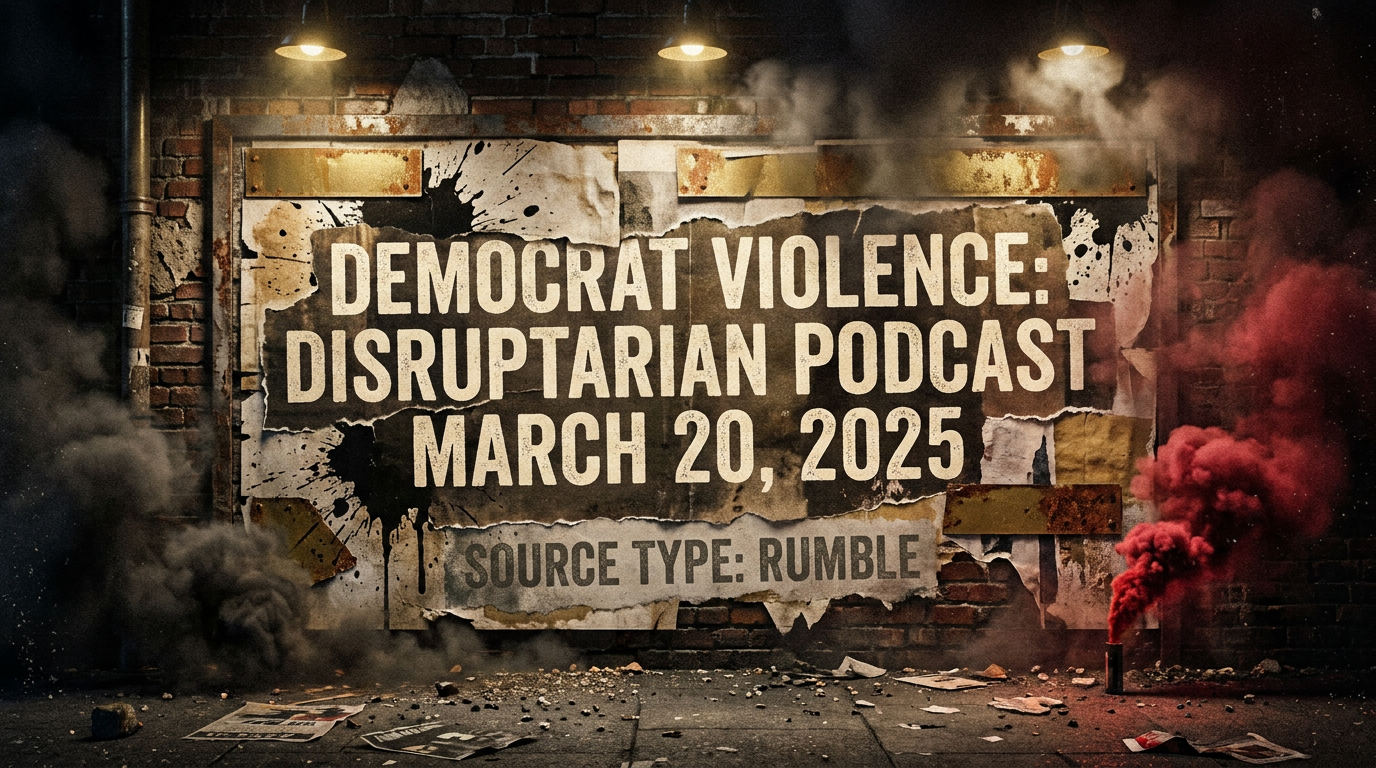 Disruptarian featured image for Democrat Violence: Disruptarian Podcast March 20, 2025