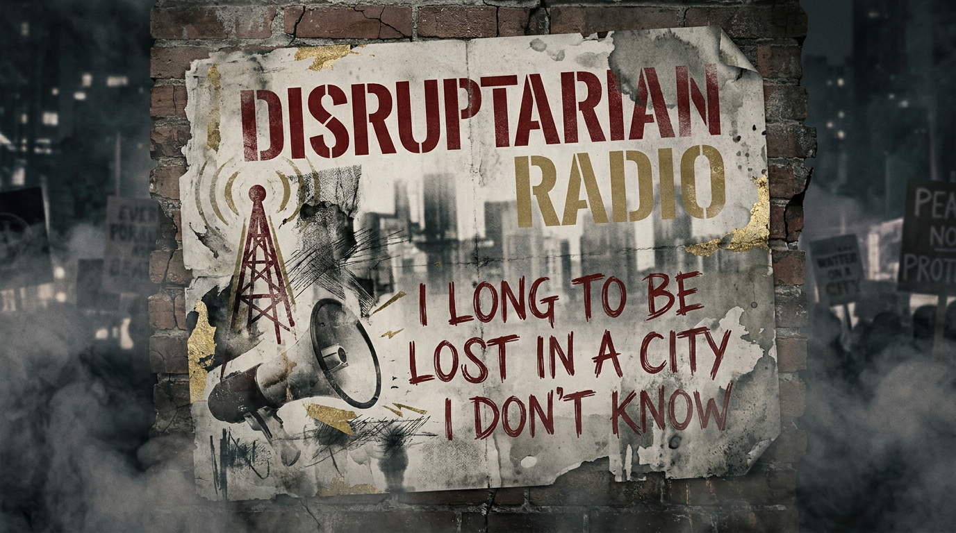 Disruptarian featured image for I Long to Be Lost in a City I Don’t Know
