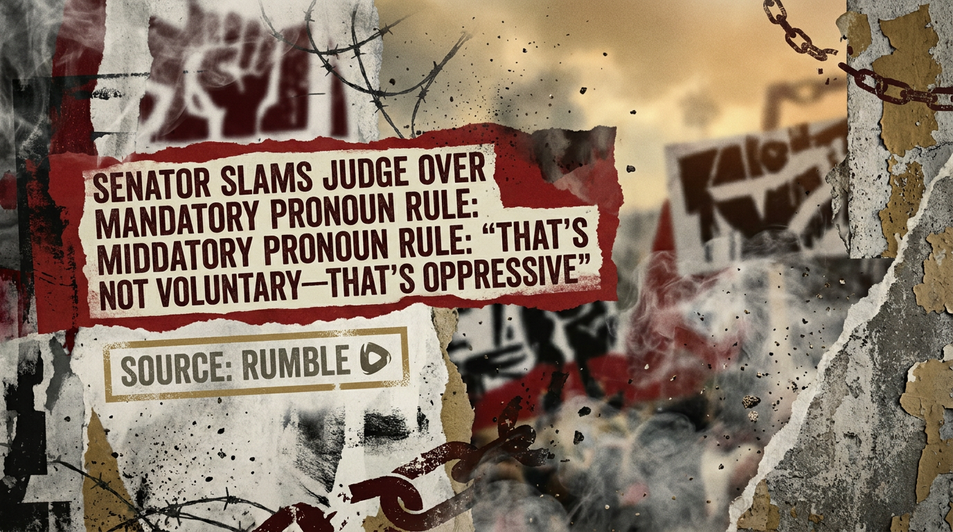 Disruptarian featured image for Senator Slams Judge Over Mandatory Pronoun Rule: “That’s Not Voluntary—That’s Oppressive”