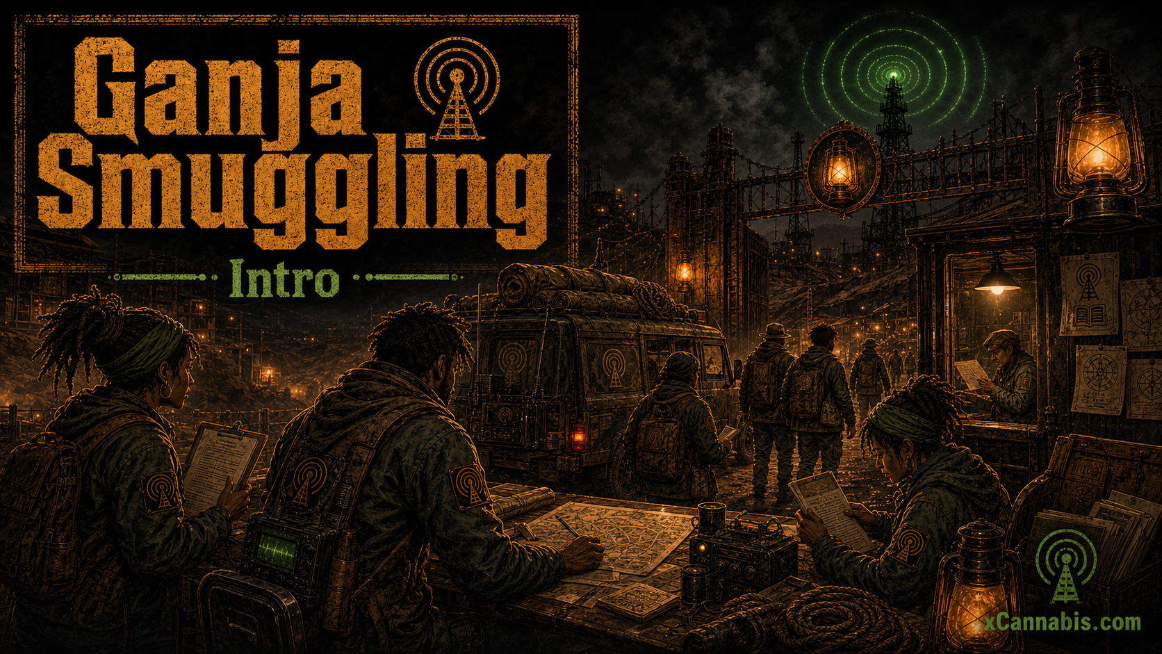 Ganja Smuggling intro graphic for the Disruptarian chat game