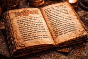 Geʽez manuscript on parchment