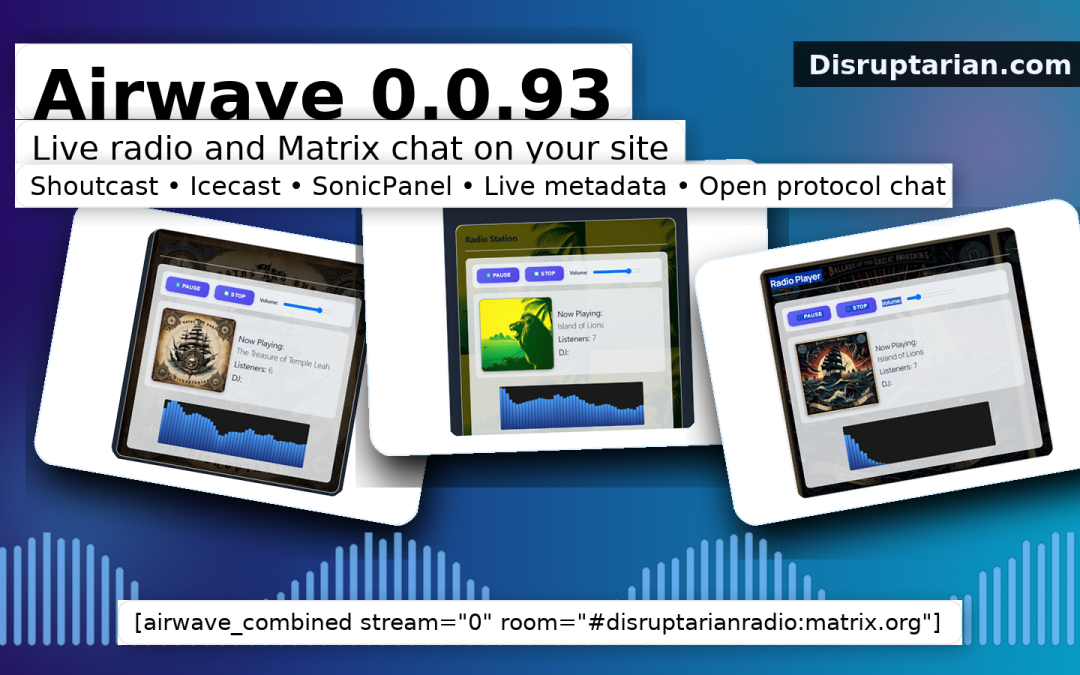 Airwave Audio Player Matrix by Spun Web Technology