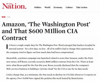 Washington Post Owner 600 million contact with CIA