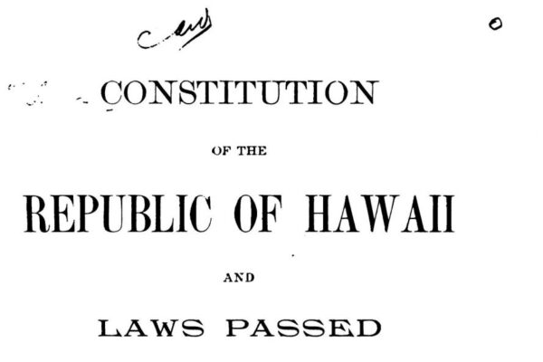 Constitution of the Republic of Hawaii