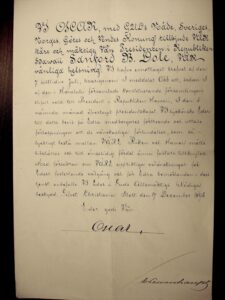 King Oscar’s letter in Swedish