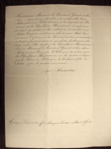 Tsar Alexander III Russia Letter of Recognition Republic of Hawaii French Translation