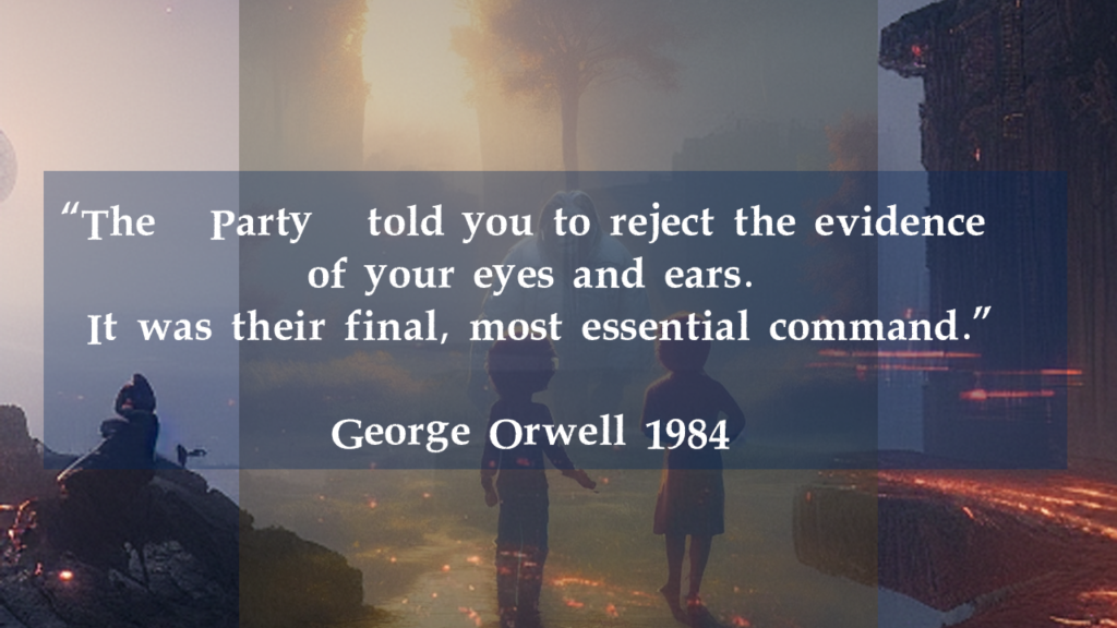 “The Party told you to reject the evidence of your eyes and ears. It was their final, most essential command.”