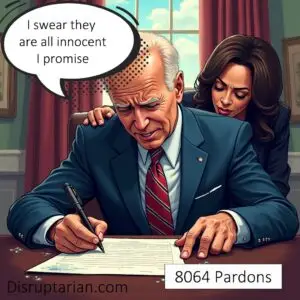 Teary Eyed Biden Signs 8064 Pardons